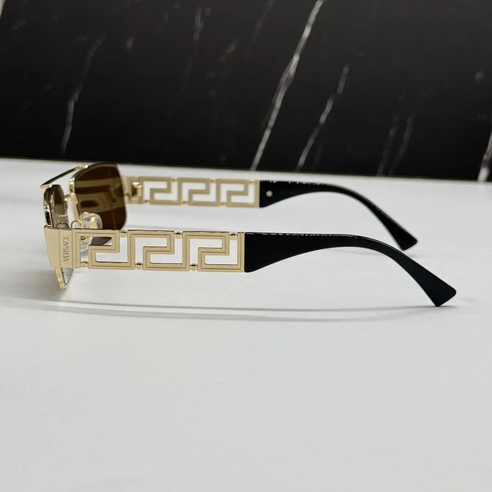 NEW VERSACE VE2257 1002/73 SUNGLASSES MOD 2257 GOLD UNISEX EYEWEAR VE2257 100273